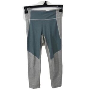 Outdoor Voices Two Toned Grey Blue Athleisure‎ Workout  Leggings Small
